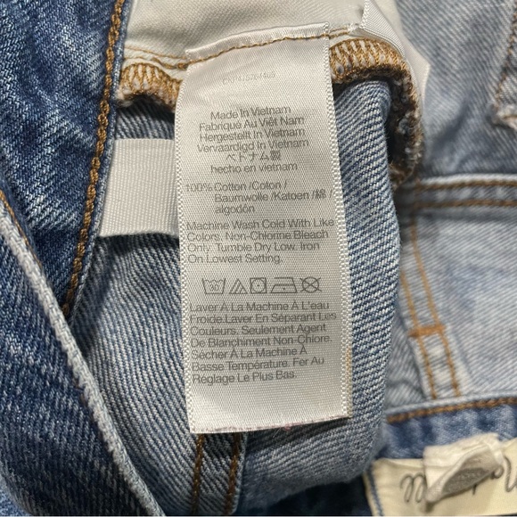 Madewell Low-Slung Straight Leg Jeans Size 28 Button Fly 100% Cotton - Picture 12 of 15